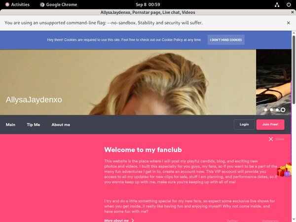 Allysajaydenxo.modelcentro.com Free Trial Login