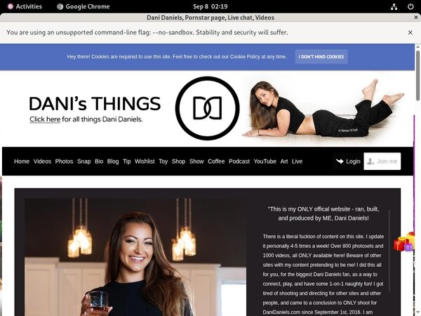 Dani Daniels Billing Page