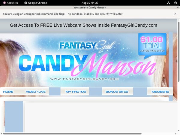 Fantasygirlcandy.com Sign Up Again