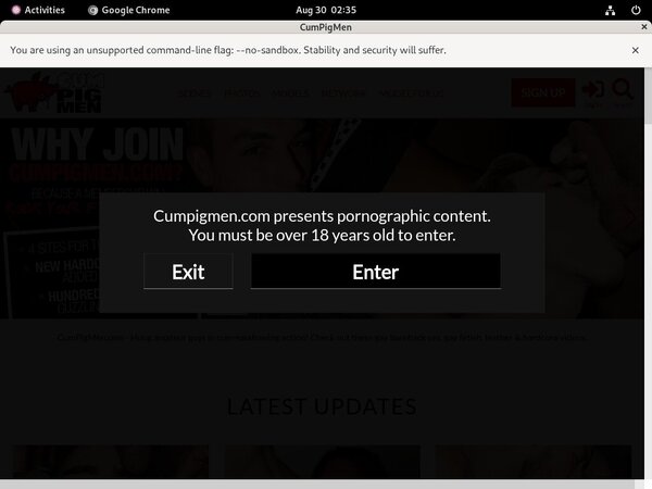 Free Cumpigmen.com Sign Up