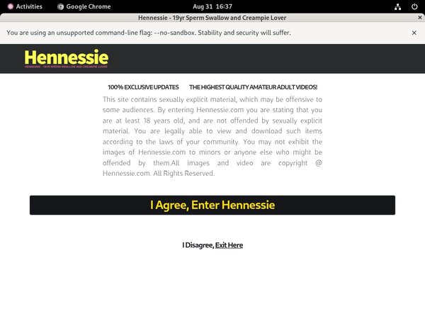 Free Hennessie.com Discount Membership