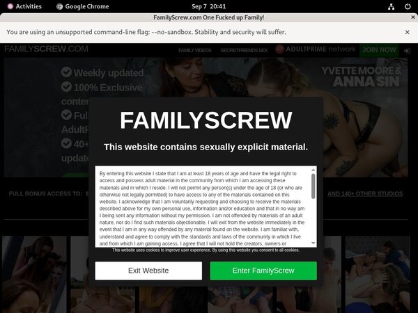 Get Into Family Screw Free