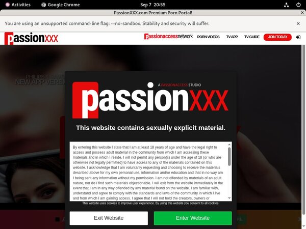 Passionxxx.com Sign Up Form