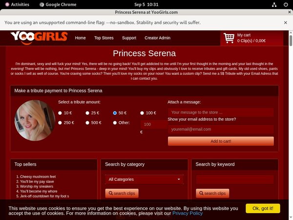 Princess Serena Limited Time Discount