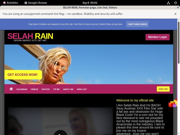 SELAH RAIN Member Password