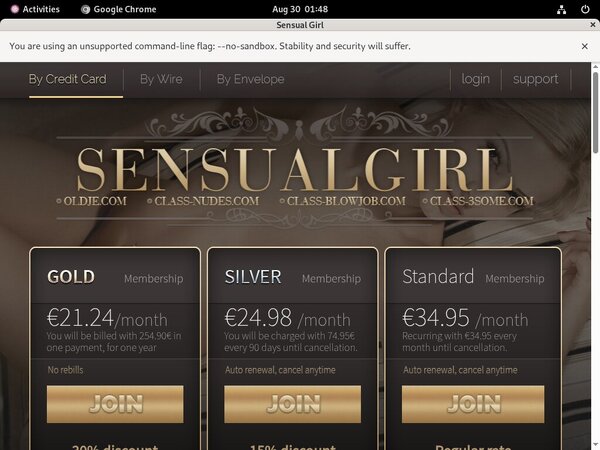 Sensualgirl.com Paypal Payment