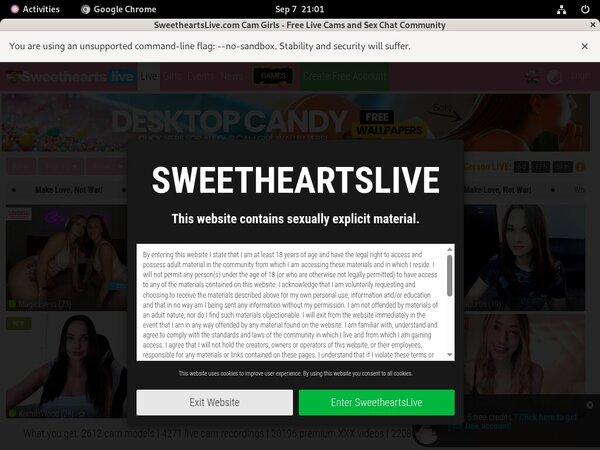 Sweethearts Live Bug Me Not