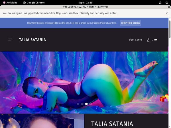 Talia Satania With Master Card