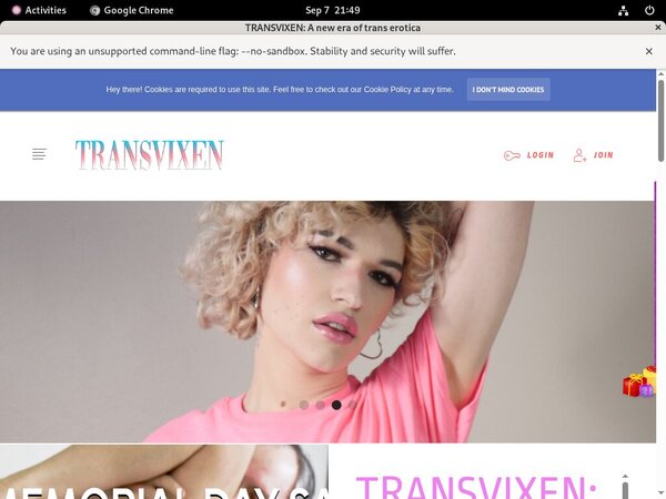 TransVixen Sign Up Page