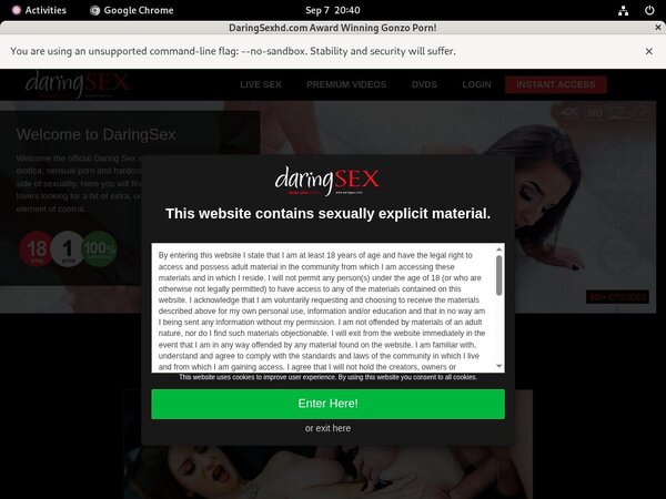 Daring Sex Free Login Account